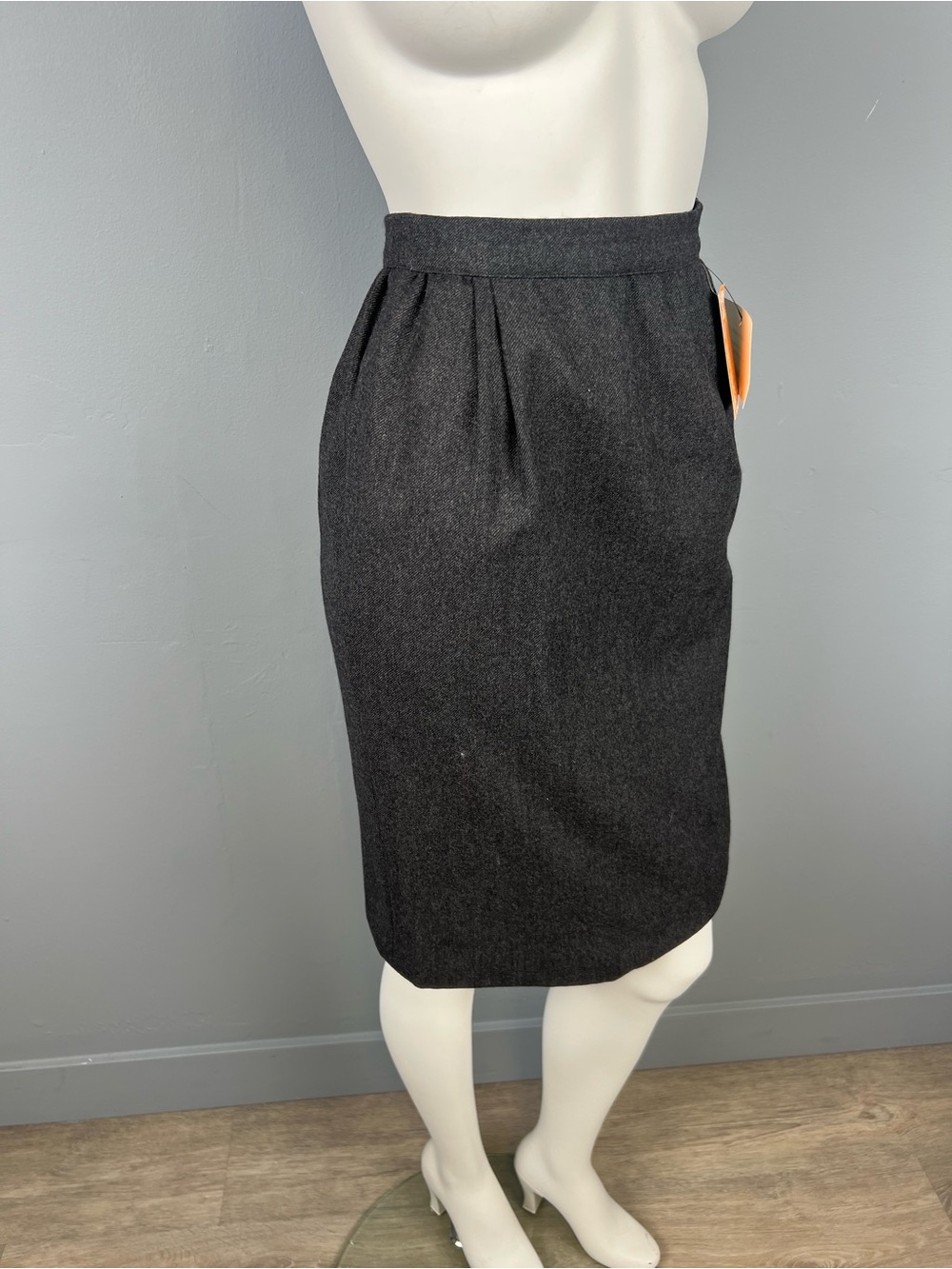 Valentino Dark Charcoal Pencil Skirt